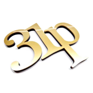 pearl zlata 3D 3-mestna hisna stevilka v pisavi 5_TinaDesign