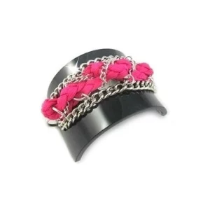crno pink zapestnica s ketnicami Tina Design by Tina Vehovar