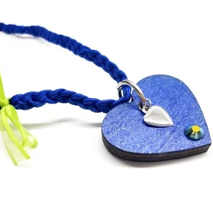 detajl modre ogrlice blue heart by tinadesign