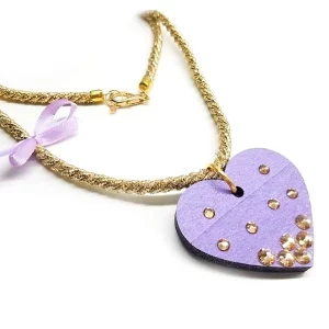 detajl viola ogrlice long purple heart by tinadesign