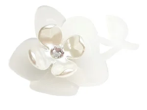 mlecno bela broska orhideja swarovski by tinadesign