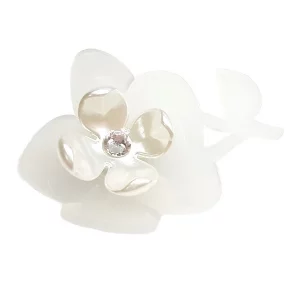 mlecno bela broska orhideja swarovski by tinadesign