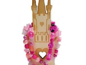 pink roza dolga verizica za prave princeske na stojalu Tina Design