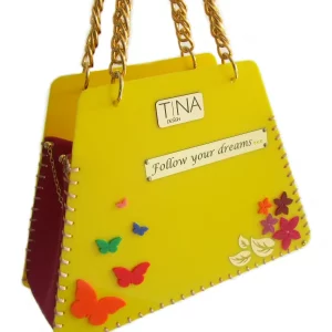 rumena spring summer velika pleksi torbica by TinaDesign