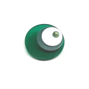 unikatna zelena okrogla sponka tinadesign