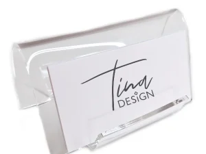 prozorno pleksi stojalo za vizitke Tina Design