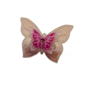 prstan z motivom rjavega metulja 3D in kristalom Swarovski Tina Design
