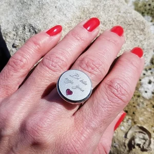 srebrn prstan jeklo Bi bila moja zena na roki by TinaDesign