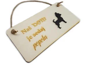 Stenski napis "Naš dom je sedaj popoln"