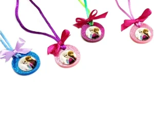 verizice okrogle z blescicami frozen s pentljo anna elsa by tinadesign