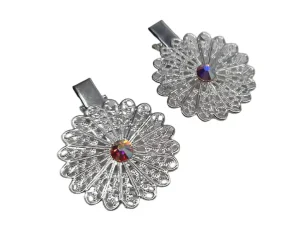 porocne sponke z aurora swarovski kristalom Tina Design
