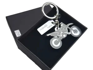 srebrn obesek motor s posvetilom v darilni skatlici_tinadesign