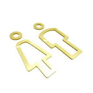pearl zlata 3D pleksi samolepilna oznaka za wc obris silhuete_Tina Design