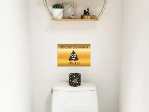 zlata poop ploscica na steni Tina Design