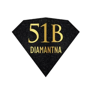 crna glitter diamond hisna stevilka z zlato