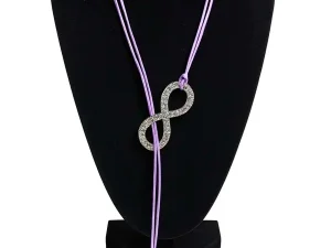 viola infinity ogrlica z glitter srebrnim simbolom by tina design