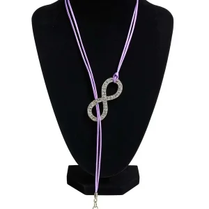viola infinity ogrlica z glitter srebrnim simbolom by tina design