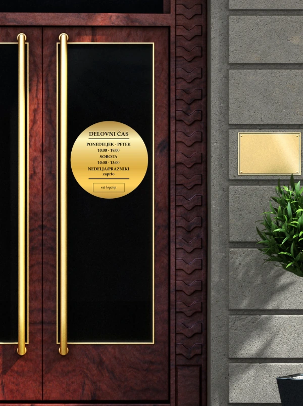 eleganten zlat delovnin cas na vratih tina design